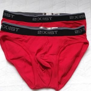(2) 2(x)ist Men's Cotton No-Show Briefs ,Size S .